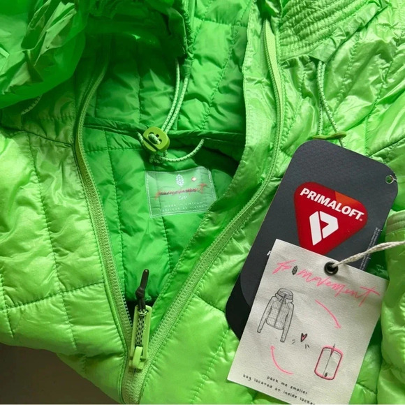 NWT Free People Poppy Packable Puffer Jacket Coat Quilted Lightweight in Green - Picture 7 of 7